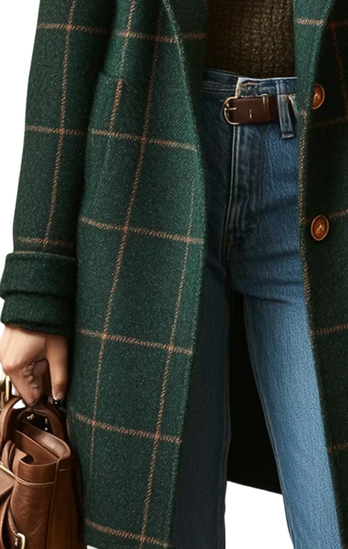 Abrigo clásico a cuadros