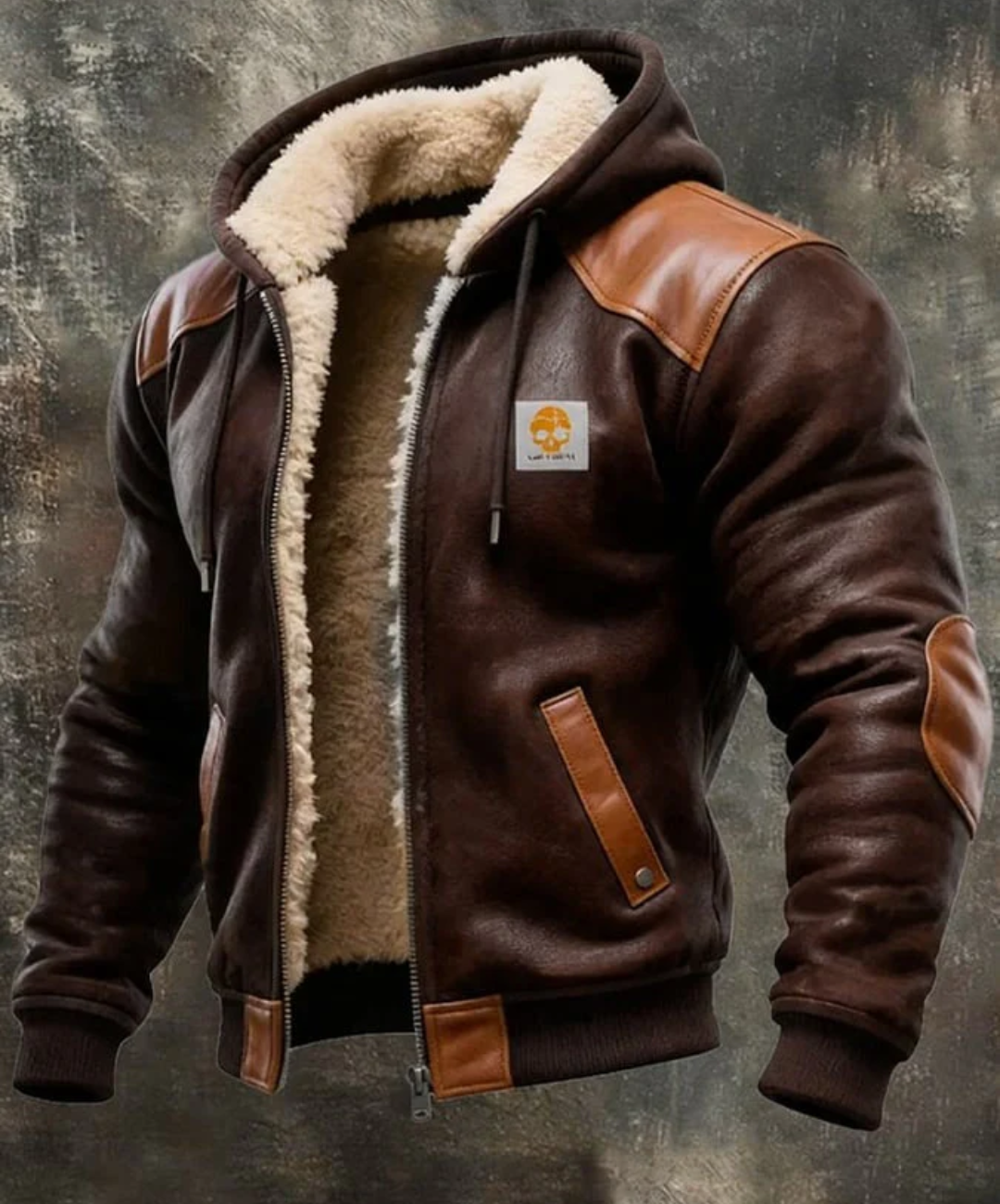 Chaqueta de invierno con refinados detalles de piel.