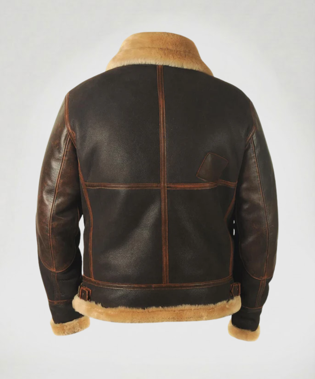 Chaqueta bomber clásica de piel auténtica