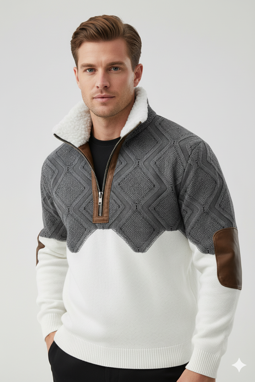 MANUEL ™ | SUETER CON CREMALLERA, CUELLO ALTO Y FORRO - VeronicaModaEspaña