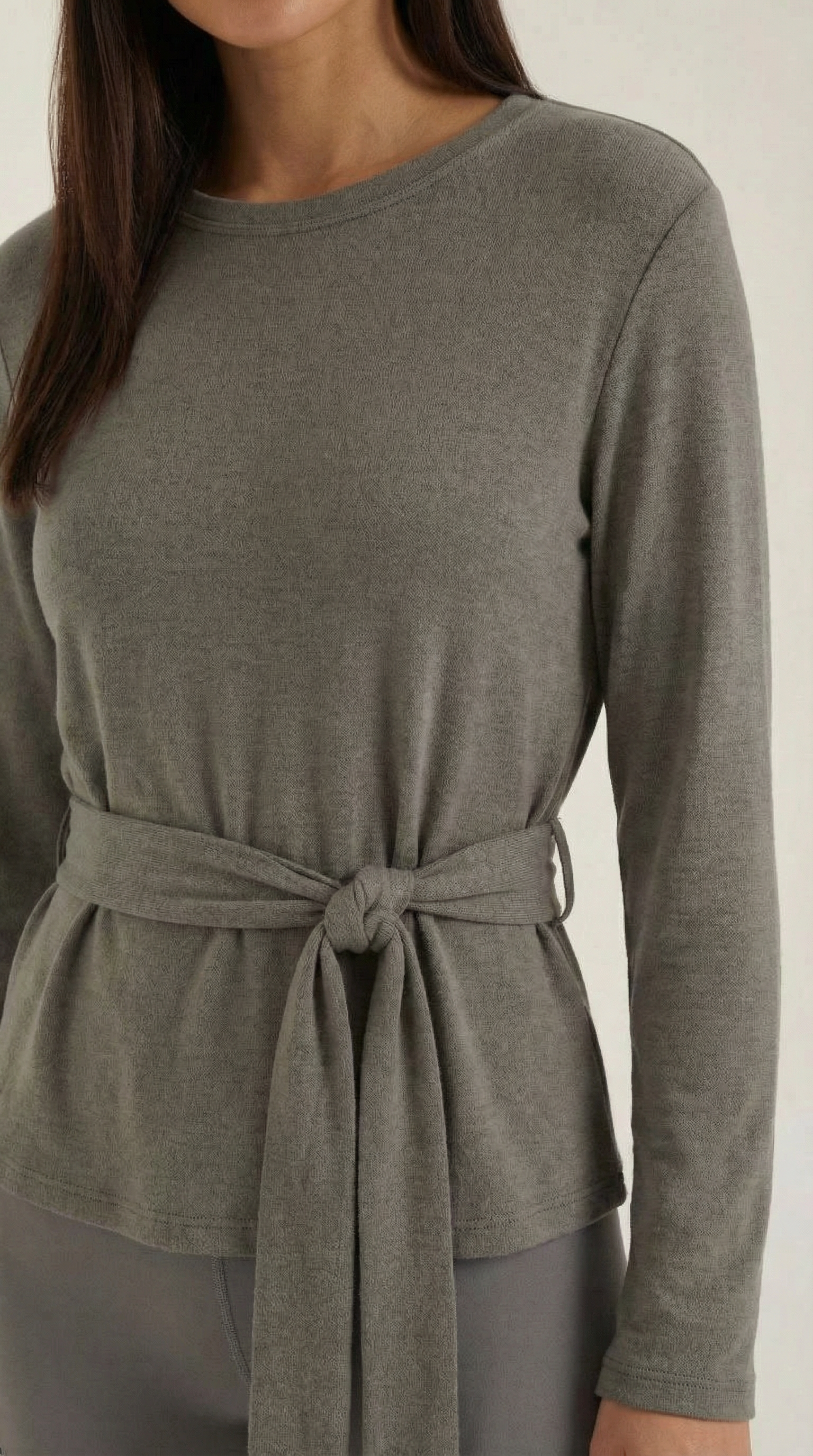 Top Holly de manga larga con detalle de lazo