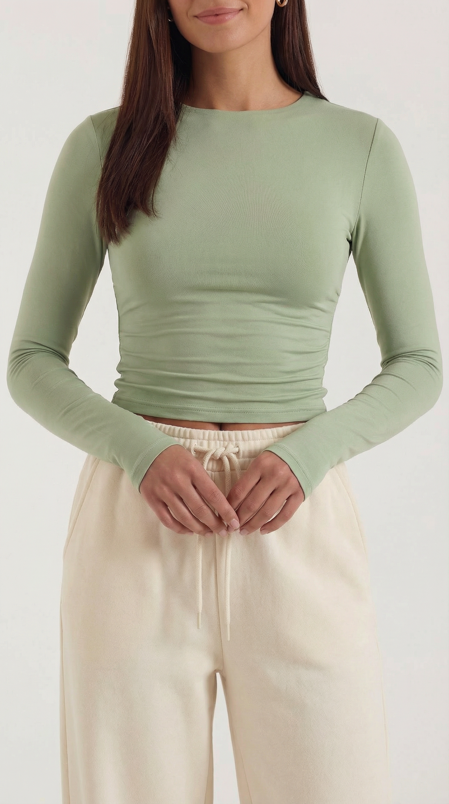 Top corto de manga larga Karen