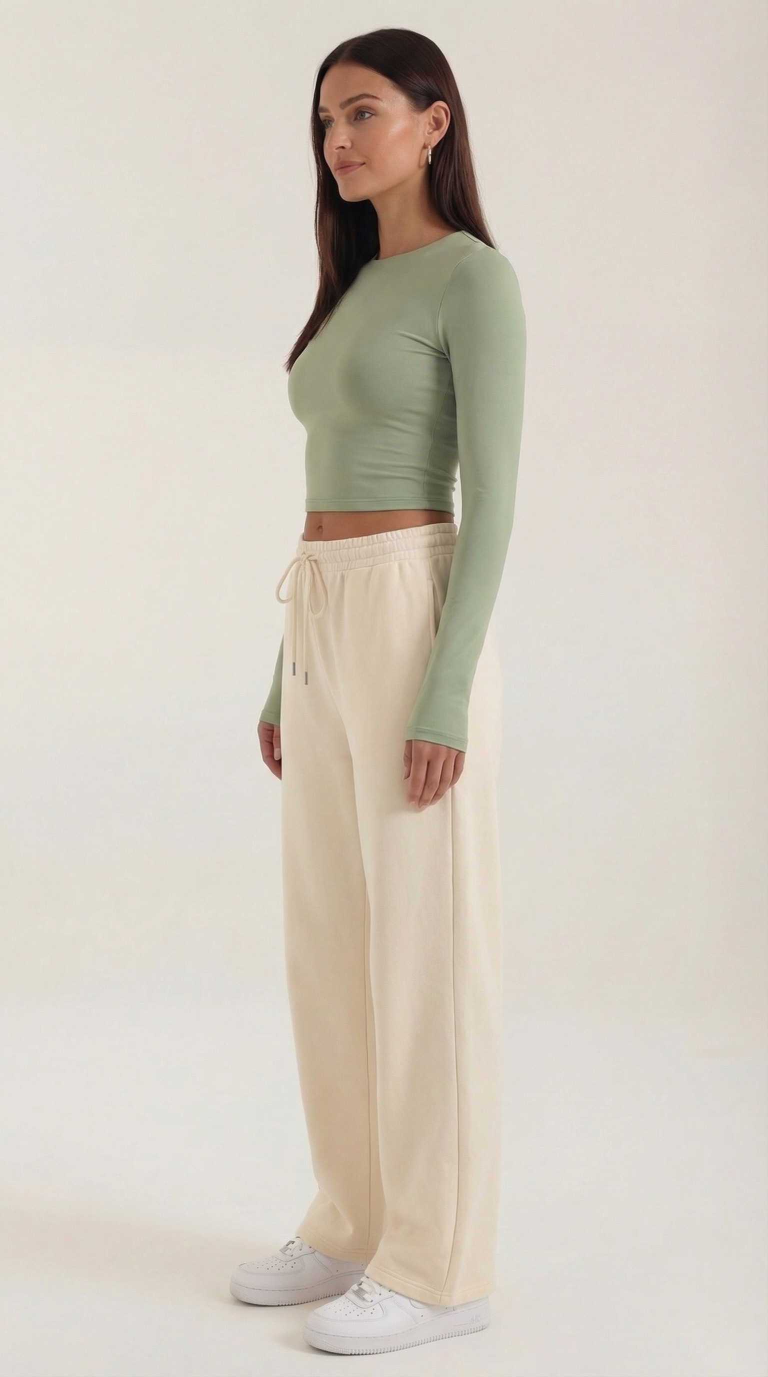 Top corto de manga larga Karen