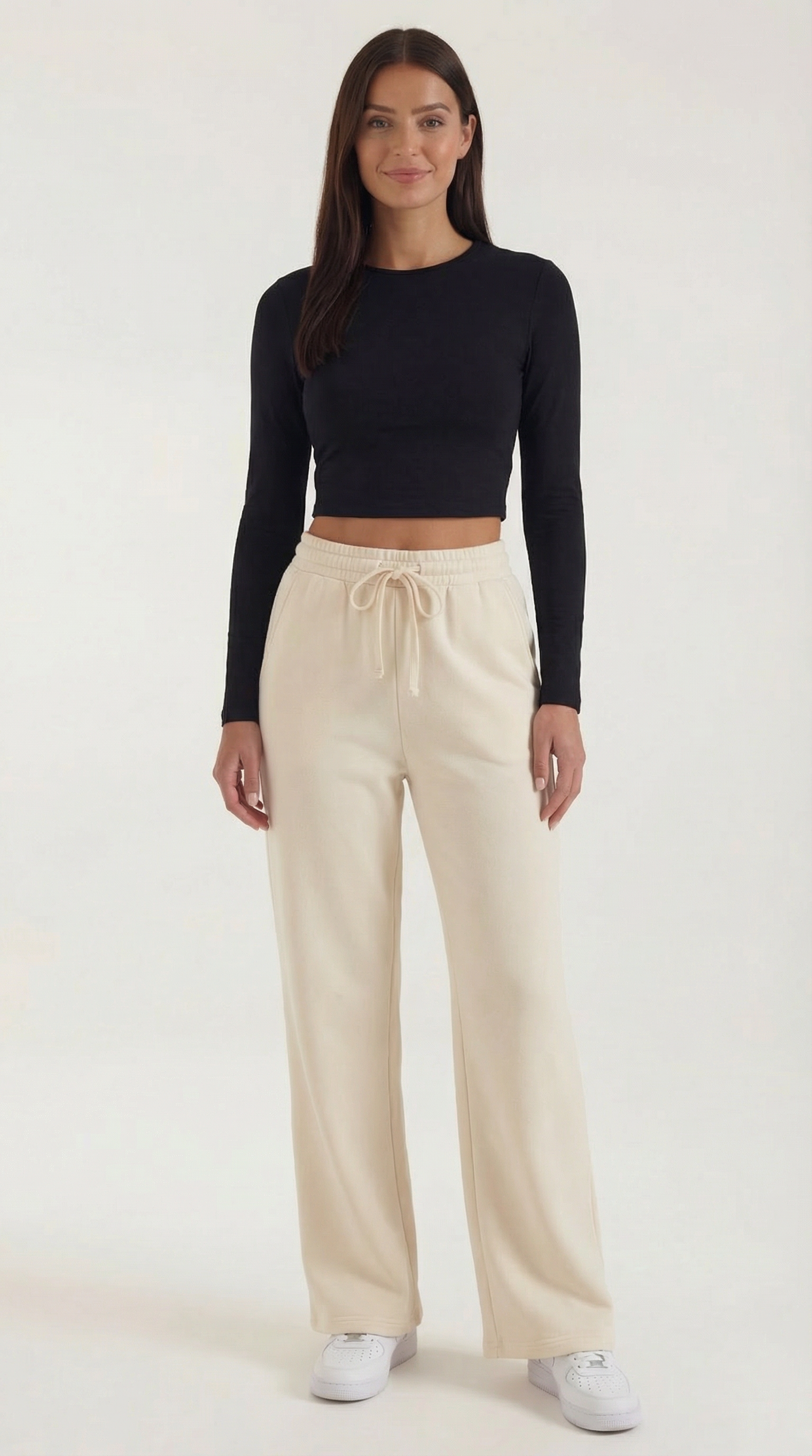 Top corto de manga larga Karen